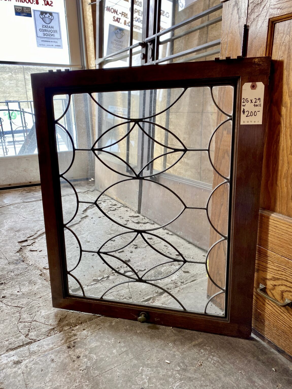 Leaded Glass Window with circle details » Bauer Bros Inc.
