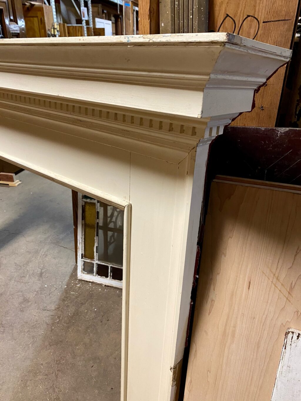 Antique White Fireplace Mantel – Bauer Bros Inc.