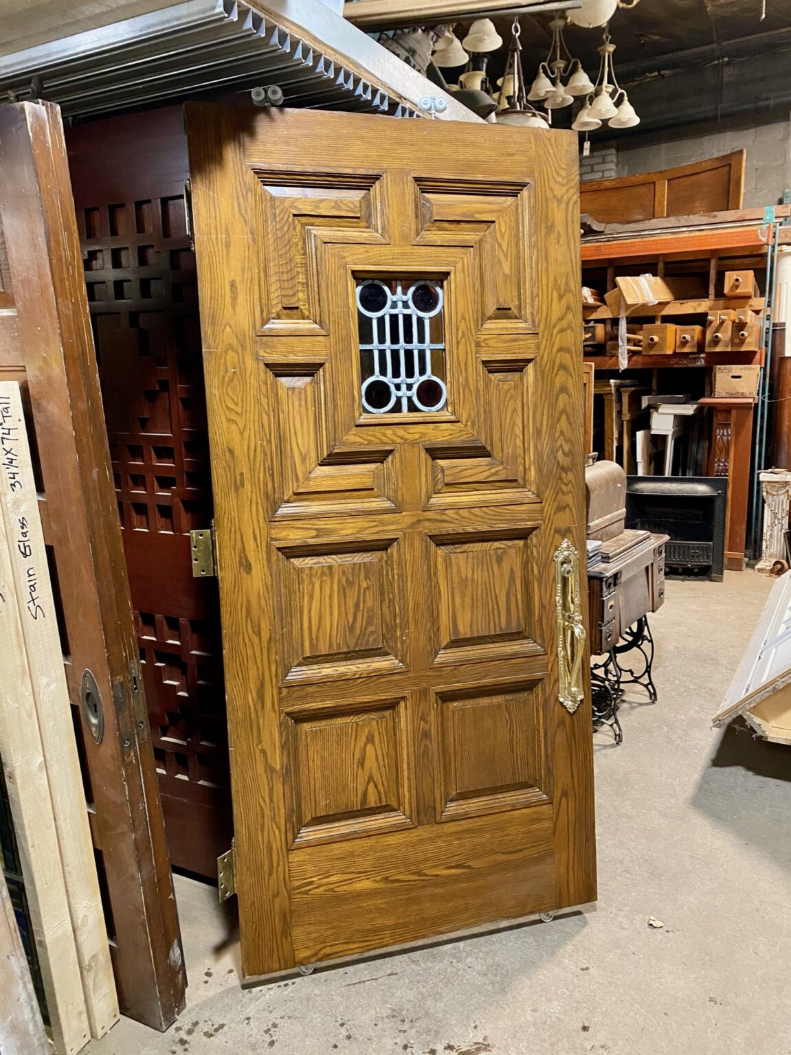 Exterior Door with stained glass window Bauer Bros Inc.